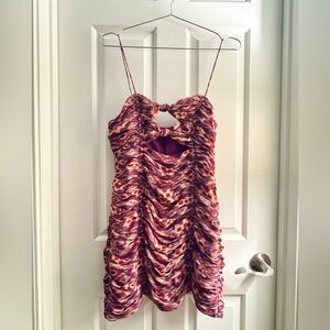 NWOT Zara Mini Cutout Rushed Dress (SM)